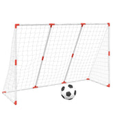 Kindervoetbaldoel Met Ballen 2-In-1 184X64X124 Cm Wit